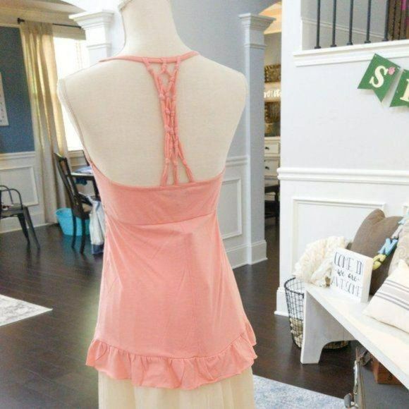 Decree Racer Back Floral Halter Top is Peachy! - Picture 6 of 6